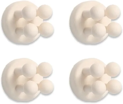 Vista 12 de 6 soportes de silicona impermeables para cepillos de dientes, ganchos autoadhesivos multifunción para colgar llaves, ropa, toalla, cable