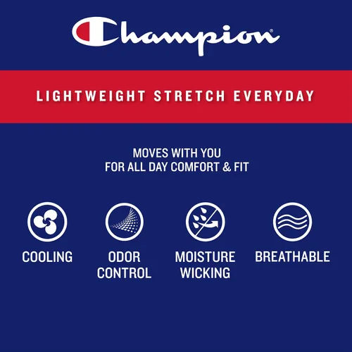 Vista 6 de Champion Men's Underwear Boxer Briefs, Everyday Active, Lightweight Stretch, Multi-Pack