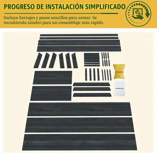 Vista 7 de MUPATER - Cama de jardín elevada de cedro de 6 x 3 x 2 pies para exteriores, cama de jardín elevada con patas, maceta elevada grande de 837 libras