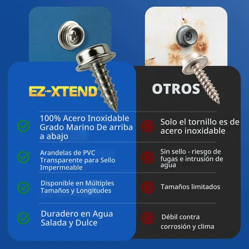 Vista 6 de EZ-Xtend Tornillos de acero inoxidable Marine Boat Cover Snaps 5/8" #10 Big