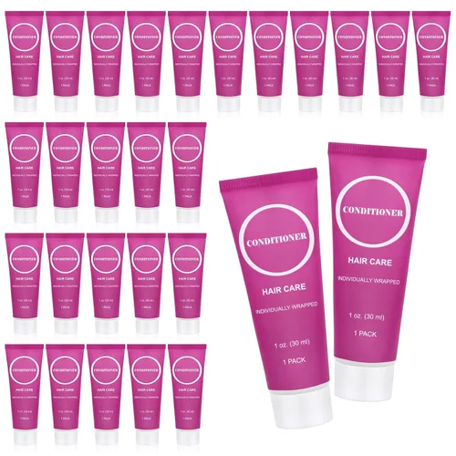 Vista 8 de Acondicionador de tamaño de viaje a granel, mini muestra de cabello envuelta individualmente, acondicionador pequeño para hombres y mujeres