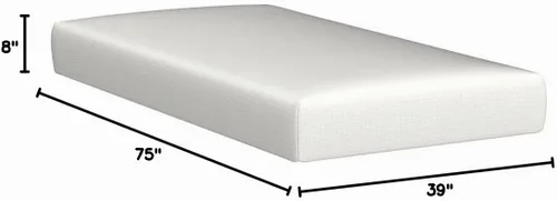 Vista 2 de NapQueen - Colchón de 8 pulgadas, tamaño individual, de carbón de bambú con espuma viscoelástica, cama en una caja