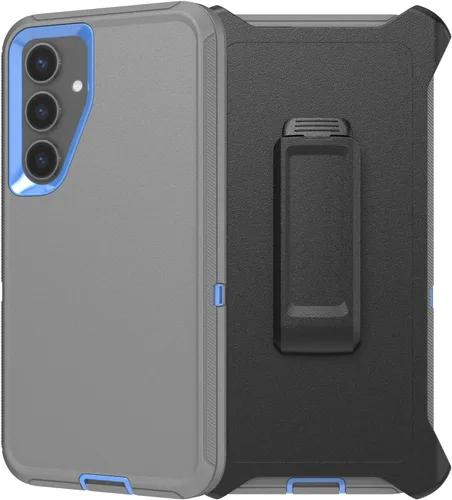 Vista 7 de Defender Series - Funda para Samsung Galaxy S24/S25 Plus, resistente y duradera, grado militar, a prueba de golpes, segura, con protección de Negro