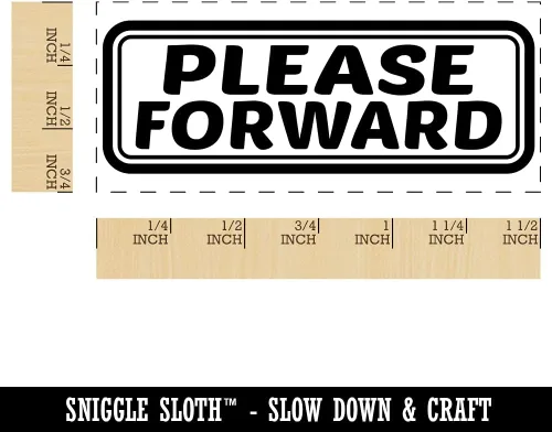 Vista 2 de Please Forward - Sello de tinta autoentintado para correo de cartas, para oficina de negocios, tamaño pequeño de 1-1/2 pulgadas, tinta negra Negro