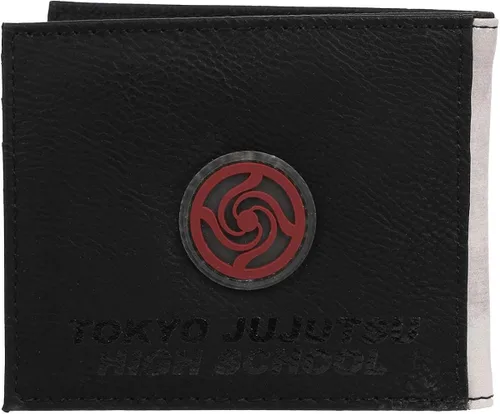 Vista 2 de Tokyo Jujutsu Jujutsu Kaisen Bifold Wallet para hombre Negro osfa