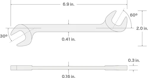 Vista 4 de TEKTON - Llave de extremo abierto, cabeza angular, de 15mm/0.59 pulgadas, WAE84015