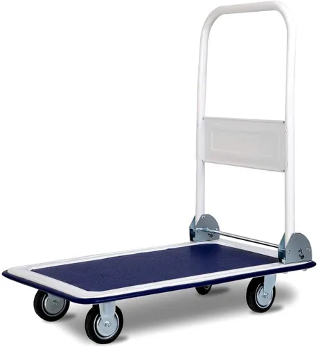 Vista 4 de Goplus Carro plegable de la plataforma 330LBS Rolling Flatbed Cart Hand Platform Truck Push Dolly para cargar