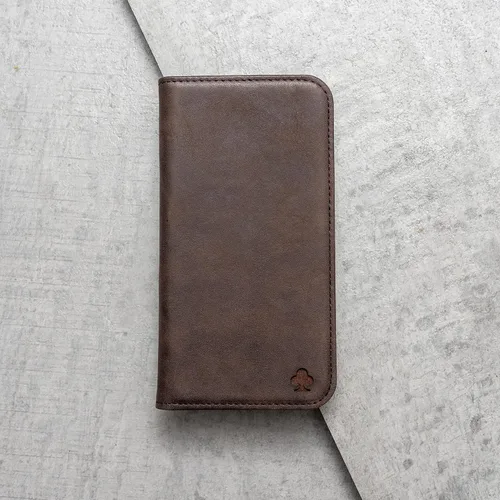Vista 8 de Porter Riley - Funda de cuero para Samsung Galaxy S22. Funda de cuero genuino premium con soporte/cartera/cubierta (marrón chocolate)