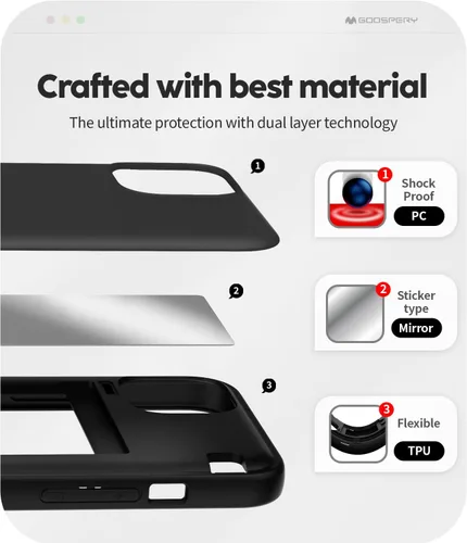 Vista 4 de GOOSPERY Funda tipo cartera para iPhone 15, ranura oculta para tarjetas, puerta magnética de cierre automático, funda protectora delgada de doble