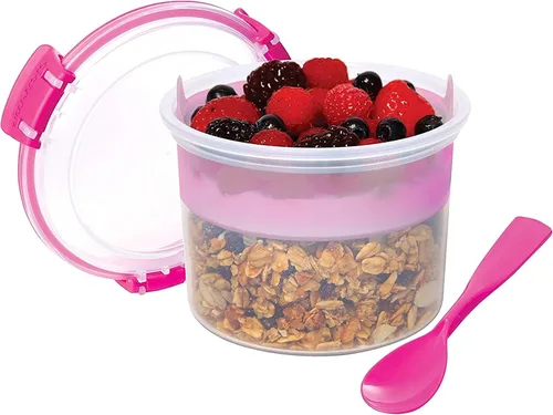 Vista 5 de Sistema. Colección To go. Tazón de desayuno contenedor de alimentos., rectangular, Transparente