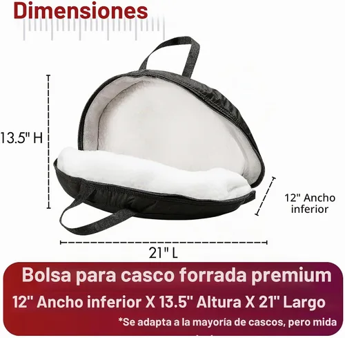 Vista 2 de Bolsa para transportar casco, tamaño universal