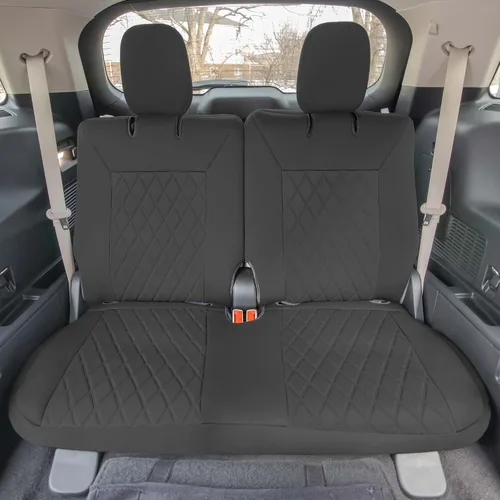 Vista 2 de FH Group Fundas de asiento de automóvil de ajuste personalizado específicamente hechas para Ford Explorer Base 2020-2024, fundas de asiento Negro