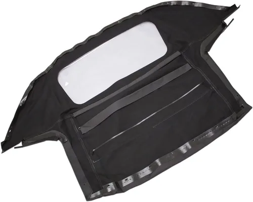 Vista 3 de Capota de vinilo de repuesto para automóvil descapotable Mazda Miata Cabriolet (para modelos 1990-96), con ventana de plástico transparente, Marrón