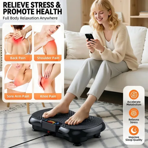 Vista 13 de PBYRD Vibration Plate Exercise Machine for Lymphatic Drainage Weight Loss