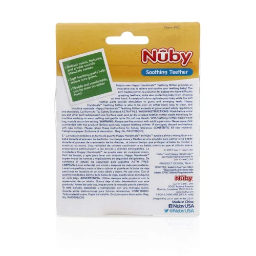 Vista 6 de Nuby Happy Handimals - Manopla de dentición, abeja
