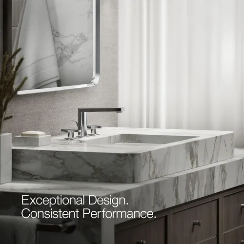 Vista 4 de Kohler 73060-3-CP Composed Grifo de lavabo de baño con asas cruzadas, 1.2 gpm, cromo pulido