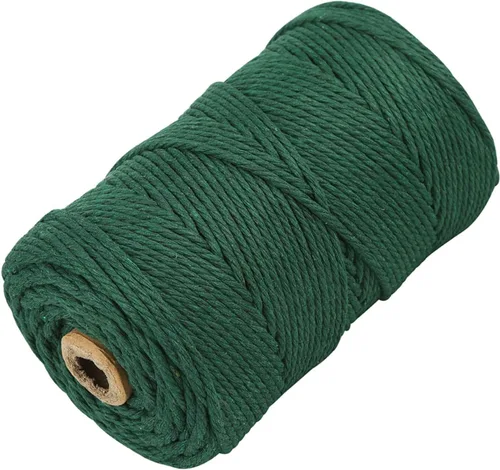 Vista 51 de Cordón de algodón para macramé, hilo torcido de 4 capas, cuerda de algodón natural, suministros perfectos de macramé, para hacer soportes colgantes