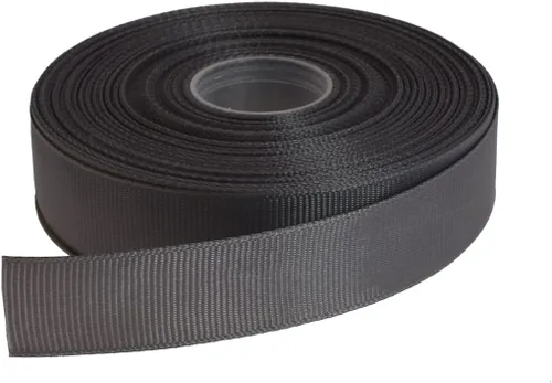 Vista 42 de Cinta de grogrén sólido de 25 yardas cada rollo, borde tejido 100% poliéster (1 pulgada, beige)