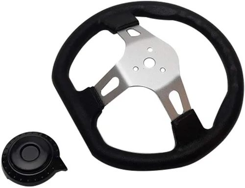 Vista 3 de Volante para Carretera de Tierra 270mm de 3 Radios para Vehículo con Espuma PU Interior para Go Kart de NINEFOX