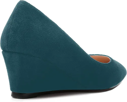Vista 5 de Zapatos de tacón bajo con cuña para mujer, con puntera puntiaguda, de 2 pulgadas