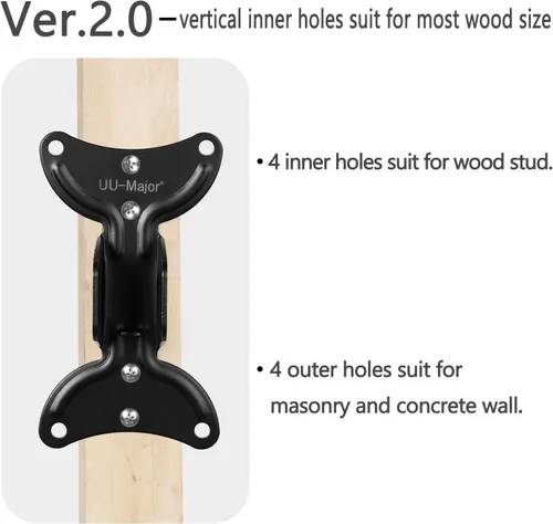 Vista 5 de UU-Major Soporte de pared para bicicleta, colgador de bicicleta resistente, gancho de bicicleta montado para pared de garaje, soporte horizontal