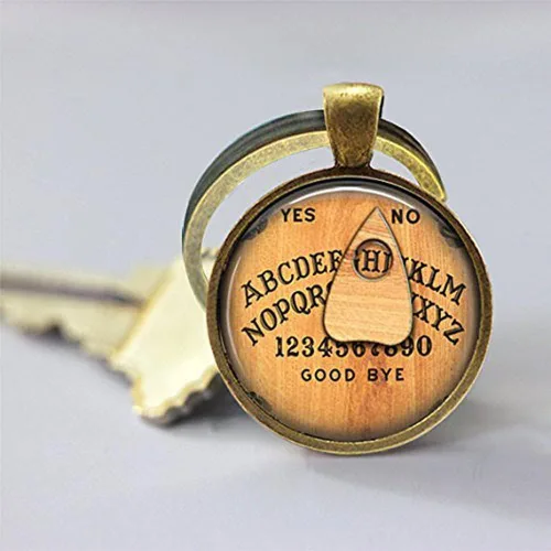 Vista 2 de Jewelry tycoon Personalized Key Chain, Ouija Board Key Ring, Board Games, Oujia Board Glass Dome Keychain