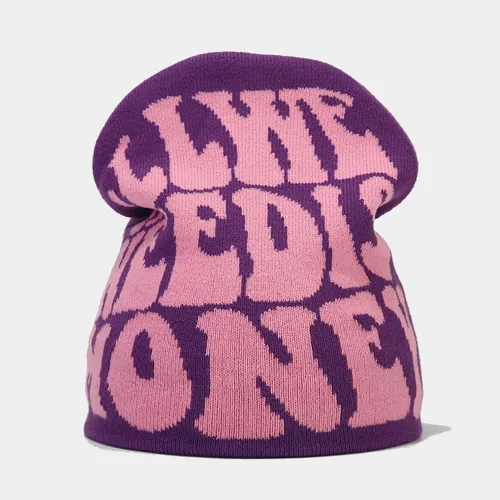 Vista 6 de Mujeres Hombres Y2K Beanie Hat Letra Impresión Sombrero de Punto Sombrero de Lana Cálido Sombrero Casual Deportes Pullover Sombrero Moda Hip Hop