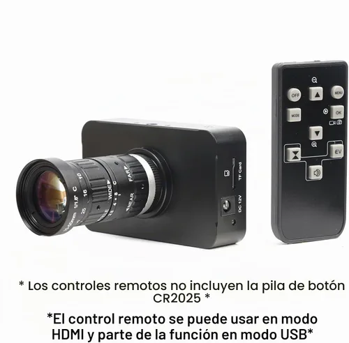 Vista 2 de MOKOSE Cámara de Industria 4K HDMI C/CS-Mount Webcam de Enseñanza con Lente Manual de Zoom Teleobjetivo 10-50MM 0.394-1.969 in