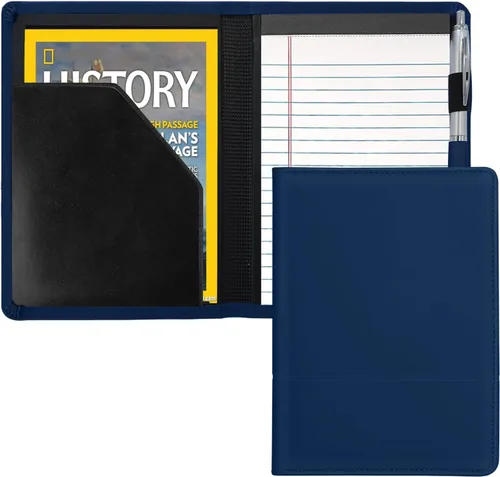 Vista 18 de Carpeta/Portafolio con Bloc, Mini Carpeta Portafolio con Bloc 5 x 8 Bloc de Escritura Tamaño Legal, Organizador de Documentos A5 para Hombres