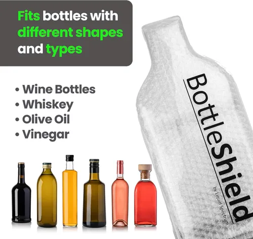 Vista 7 de Liquid Spectrum Bottle Shield - Bolsa de viaje reutilizable con protector de vino (paquete de 6), funda irrompible para botella, a prueba de fugas