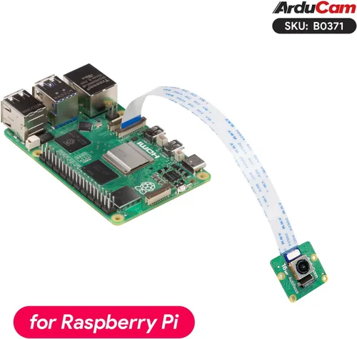 Vista 4 de Arducam Módulo de cámara de enfoque automático de 16MP para Raspberry Pi con carcasa ABS, IMX519 Cámara de enfoque automático de alta resolución