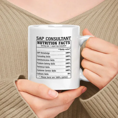 Vista 295 de Employee Apreciation Gift For Administrator Información nutricional, White 11oz Ceramic Mug