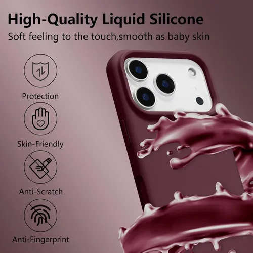 Vista 555 de Funda magnética de silicona para iPhone 13 Pro, color blanco antiguo [Compatible con Magsafe] [Forro de microfibra suave antiarañazos], funda