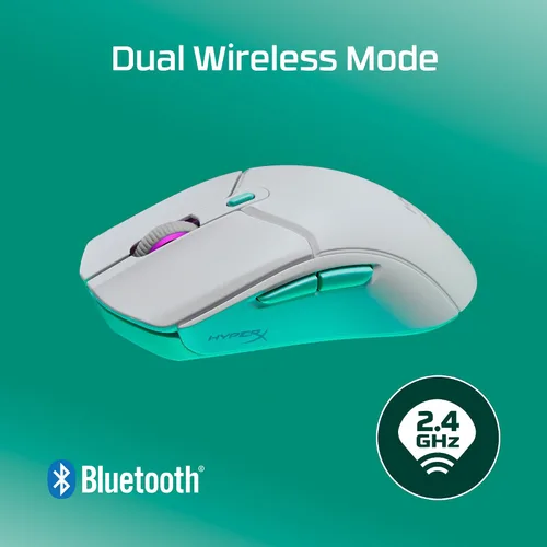Vista 2 de HyperX Pulsefire Haste 2 Core inalámbrico – Ratón para juegos para PC, larga duración de batería, ligero, sensor Core personalizado, doble Negro