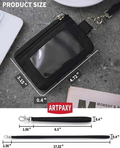 Vista 2 de Artpaxy Cartera minimalista para hombre, Negro -, Minimalista