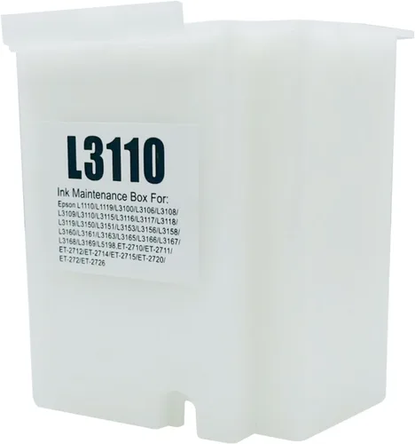 Vista 3 de 1 caja de mantenimiento L3110 compatible con EcoTank ET2800 ET2812 ET2820 ET2821 ET2826 ET2880 ET4700 ET4800 ET2710 ET2711 ET2712 ET2714 ET2715