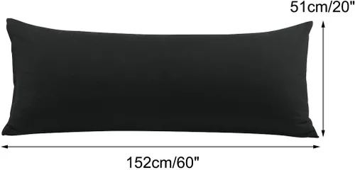 Vista 9 de PiccoCasa Funda de almohada de microfibra con cremallera de 110 GSM, 20 x Negro