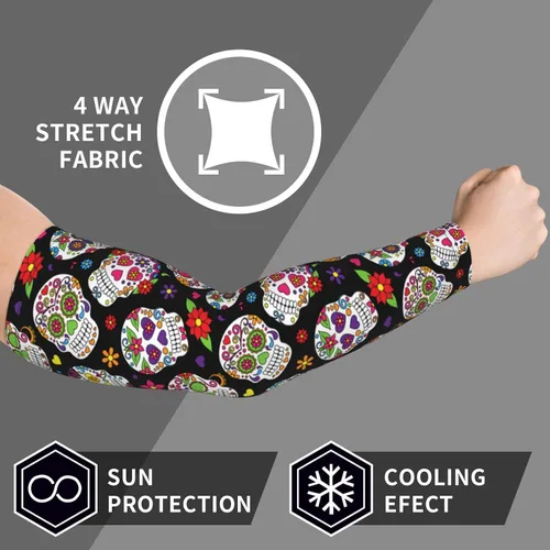 Vista 6 de Mangas de enfriamiento para brazos de protección solar UV para hombres y mujeres jóvenes