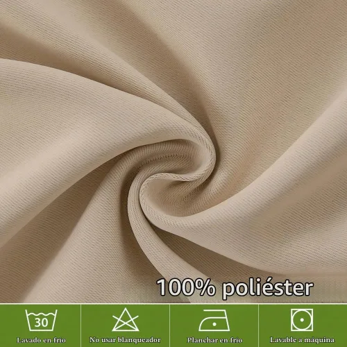 Vista 6 de MIULEE Cenefa opaca con bolsillo para cortinero, con aislamiento térmico, cortina corta para ventana pequeña y dormitorio, 42 x 18 pulgadas, 1 Beige