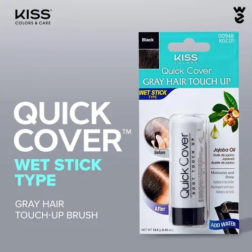 Vista 2 de KISS Trucolor KGC01 - Palo de retoque de cabello gris instantáneo negro