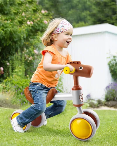 Vista 8 de PerKidern - Bicicleta de equilibrio para bebé de 1 a 2 años, niños y niñas, bicicleta de equilibrio para bebé de 12 a 24 meses, bicicleta
