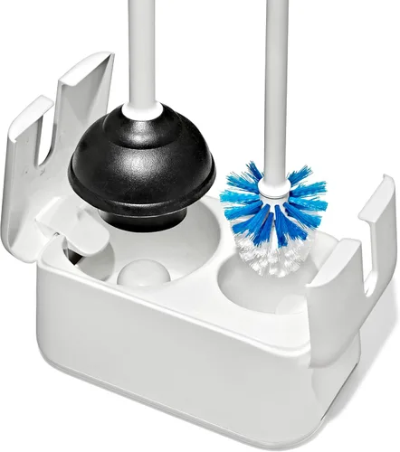 Vista 5 de OXO Good Grips - Juego de cepillo para inodoro y desatascador