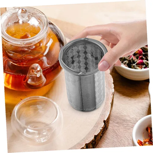 Vista 4 de UPKOCH Filtro de fugas de té, infusor de té, filtro de té, infusor fino, tetera, tamiz de té, cesta infusora de té inoxidable, colador de té
