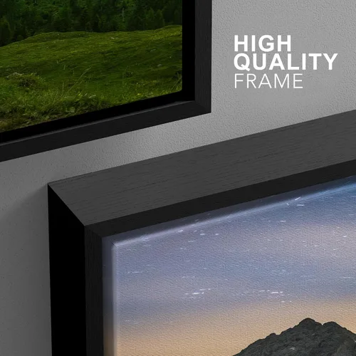 Vista 5 de wall26 Lienzo enmarcado para pared, juego de arte de noche estrellada sobre montañas, cielo nocturno tranquilo, naturaleza, desierto, fotografía