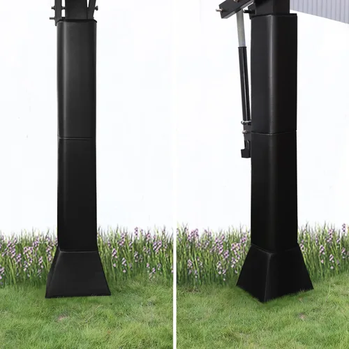 Vista 5 de Katop Almohadilla cuadrada para bastón de baloncesto, acolchado de poste protector resistente para poste de 5 x 5 pulgadas, poste y base de 6 x 6