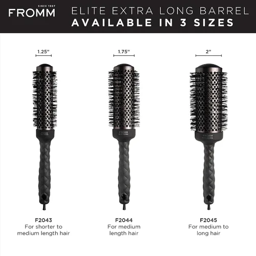 Vista 4 de Fromm Elite Thermal Ceramic x Ionic - Cepillo redondo de 2 pulgadas para golpes expertos y secado más rápido del cabello, barril extendido