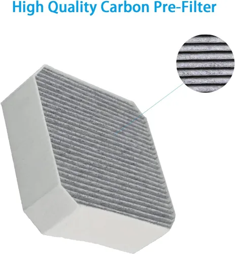 Vista 3 de Filtro de repuesto compatible con prefiltro de carbono Molekule purificador de aire (paquete de 2)