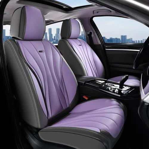 Vista 38 de Coverado Funda de asiento de automóvil, funda de asiento delantero para automóvil, protector de asiento de automóvil de cuero impermeable, fundas