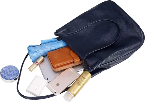 Vista 5 de Iswee - Bolsos de cuero genuino, diseño de hombro Hobo, bolsos para mujer
