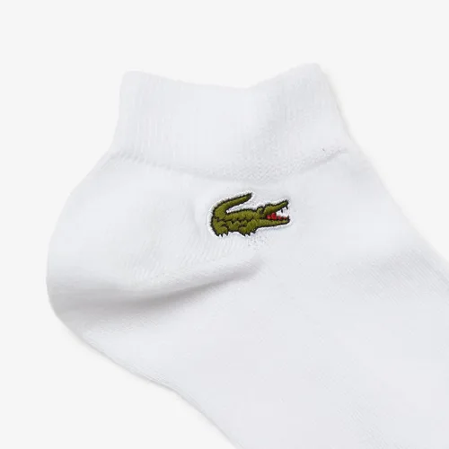 Vista 2 de Lacoste Paquete múltiple de 3 calcetines tobilleros de punto sólido para hombre